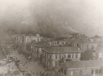 Εικόνα από τη μεγάλη φωτιά του 1917 που κατέκαψε την πόλη. Αποτέλεσμα ήταν να ανοικοδομηθεί εξ ολοκληρου το κέντρο της παίρνοντας τη μορφή που έχει σήμερα.